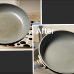 how to clean baked on grease from non stick pans